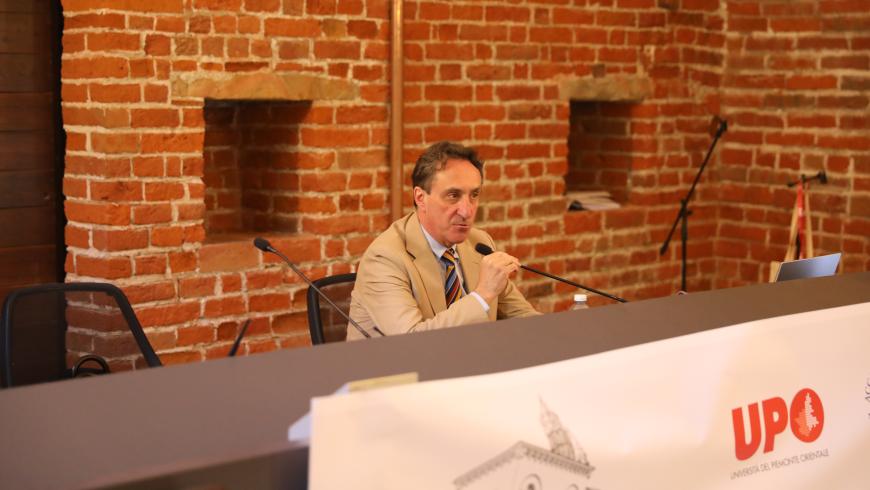 Il rettore Menico Rizzi durante il suo intervento alla SDJ