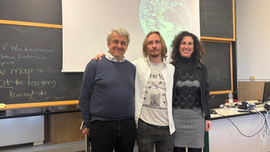 Il professor Enrico Ferrero (DISSTE), il ricercatore Jonatan Paalmblad (RCC) e la ricercatrice Rossana Pennazio (DISSTE)