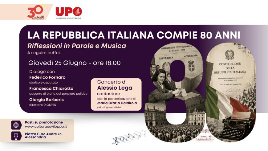 La Repubblica italiana compie 80 anni